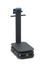 Pudu T300 industrial delivery logistic robot standing backward and left