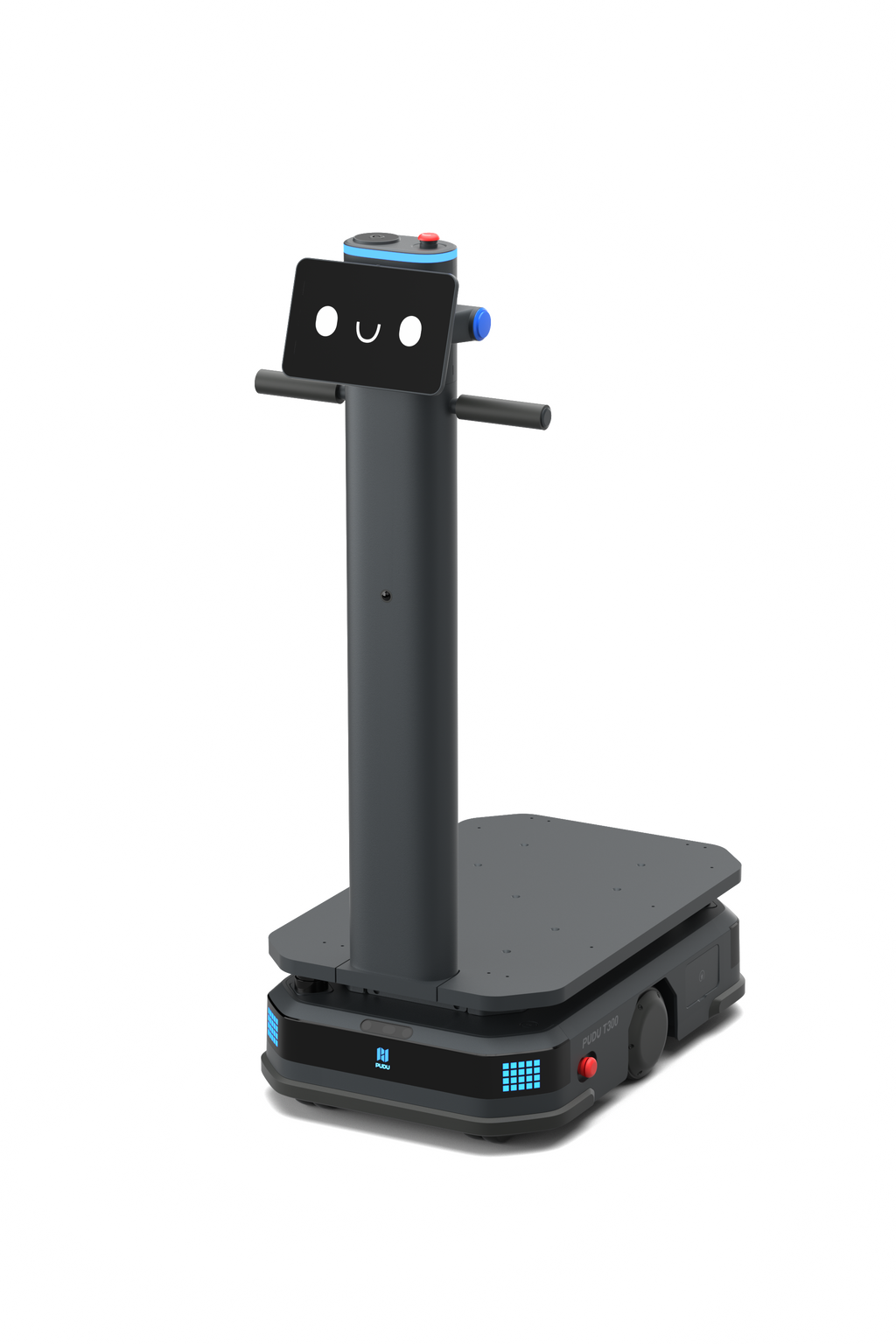 Pudu T300 industrial delivery logistic robot standing forward and left